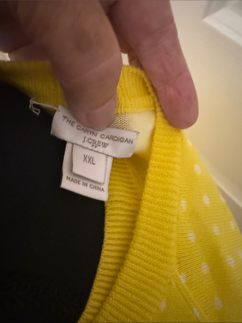 J. Crew 2 Pc Yellow Polka Dot Women’s Caryn Cardigan Twin Set Preppy Office XXL - Picture 2 of 9